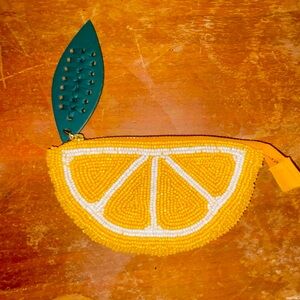 Beaded Lemon Slice Clutch